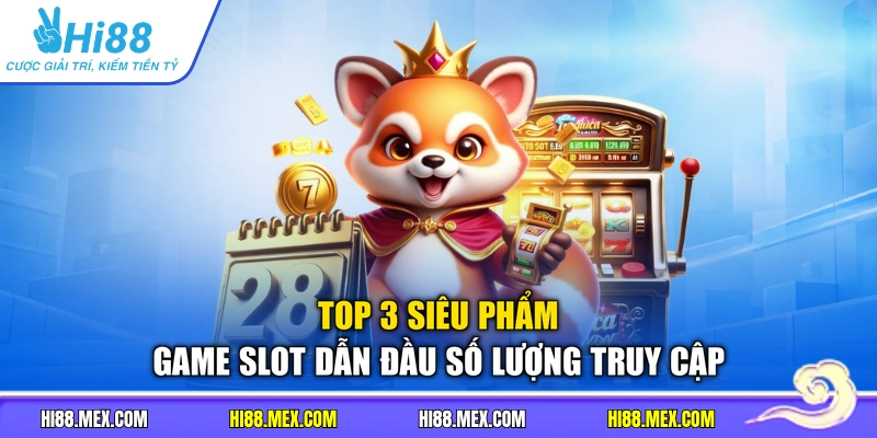 Top 3 siêu phẩm game slot dẫn đầu số lượng truy cập